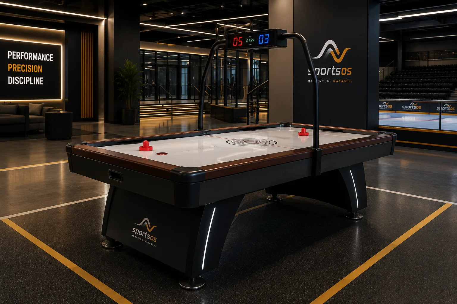 Competition-grade air hockey table