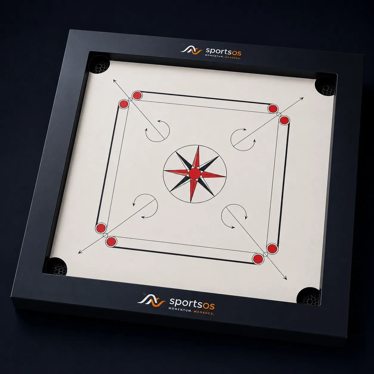 Tournament-grade carrom board
