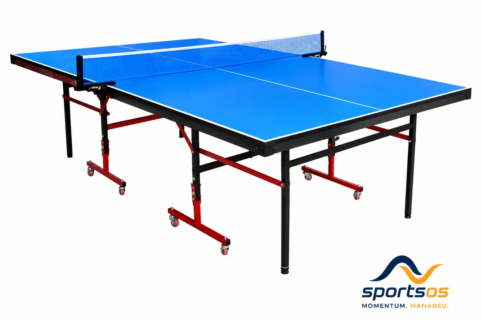 Standard table tennis table, blue top